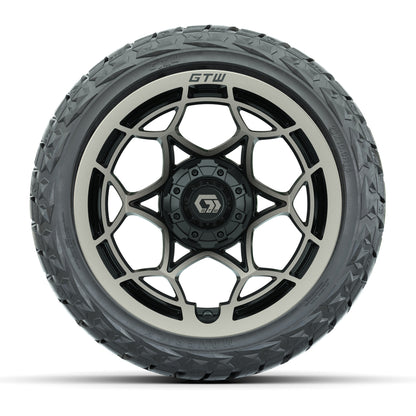 14" GTW Nexus Wheels Gloss Black/Satin Bronze and Maverick 23x10.00-R14 All Terrain Tires Set of 4