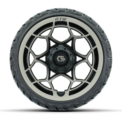 14" GTW Nexus Wheels Gloss Black/Bronze and Maverick 205/35-R14 Low Profile All Terrain Tires Set of 4
