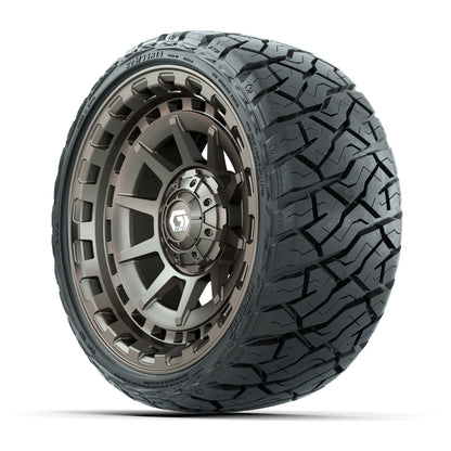 14" GTW Barricade Wheels Satin Bronze and Maverick Low Profile & All Terrain Tires Combo Set of 4