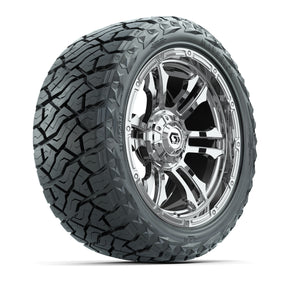 15" GTW Shogun Wheels Chrome and Maverick 23x10.00-R15 All Terrain Tires Combo Set of 4