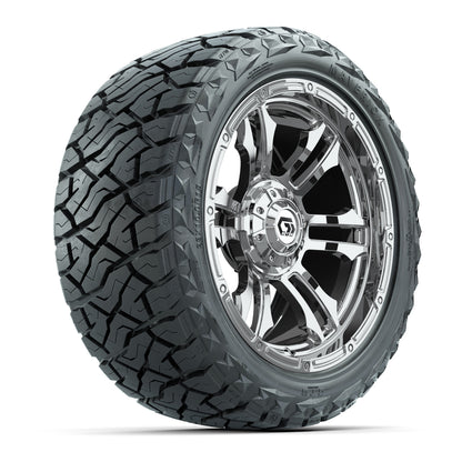 15" GTW Shogun Wheels Chrome and Maverick 23x10.00-R15 All Terrain Tires Combo Set of 4