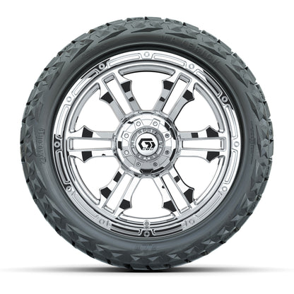 15" GTW Shogun Wheels Chrome and Maverick 23x10.00-R15 All Terrain Tires Combo Set of 4