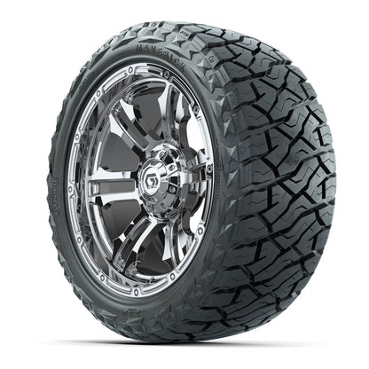 15" GTW Shogun Wheels Chrome and Maverick 23x10.00-R15 All Terrain Tires Combo Set of 4