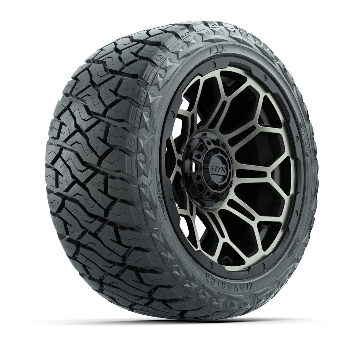 14" GTW Bravo Wheels Matte Bronze and Maverick 23x10.00-R14 All Terrain Tires Set of 4