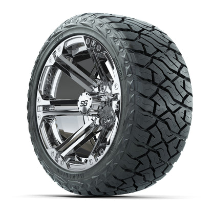 14" GTW Specter Wheels Chrome and Maverick Low Profile & All Terrain Tires Combo Set of 4