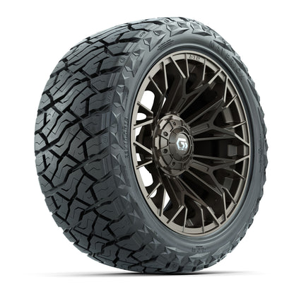 15" GTW Stellar Wheels Matte Bronze and Maverick 23x10.00-R15 All Terrain Tires Combo Set of 4