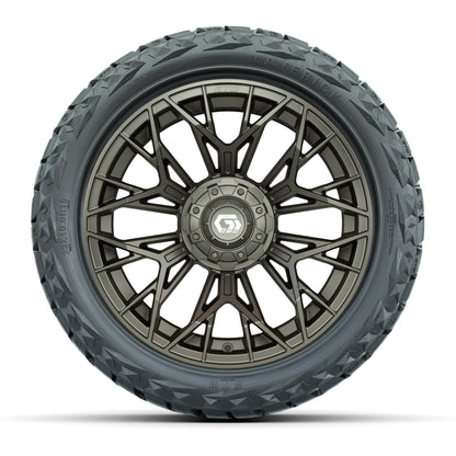 15" GTW Stellar Wheels Matte Bronze and Maverick 23x10.00-R15 All Terrain Tires Combo Set of 4