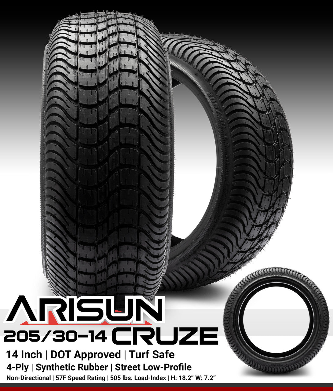 Arisun Cruze DOT Street 205/30‐14 - Set of 4