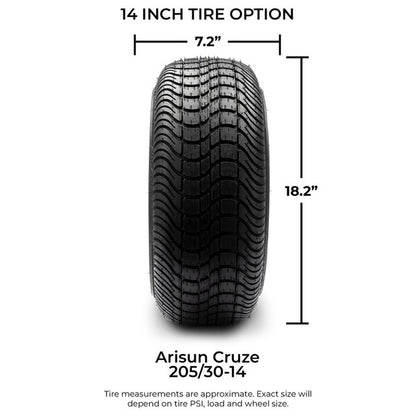 14" MODZ Tempest Gunmetal - Tire and Wheel Combo