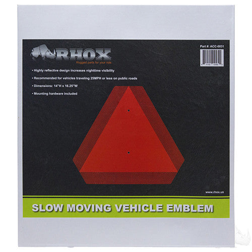 Slow Moving Vehicle Emblem, Aluminum