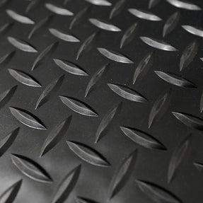 Floor Mat, Diamond Plate Rubber, Black, Yamaha Drive