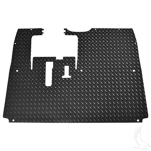 Floor Mat, Diamond Plate Rubber, Black, Yamaha Drive