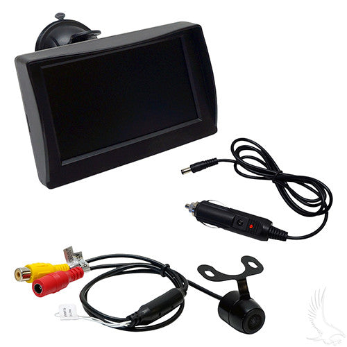 Rearview Camera Package for LSV, Flush Mount Camera and 4.3" Dash Mount Color Display