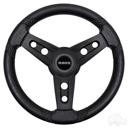 Lugana Steering Wheel, Black, E-Z-Go Hub