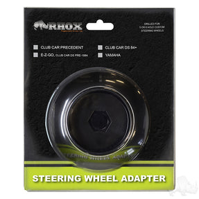 RHOX Black Satin Steering Wheel Adaptor 5 or 6 Hole for Club Car Precedent