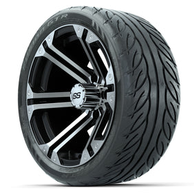 14 GTW Specter Machined/Black Wheels with Fusion GTR Street Tires  Set of 4