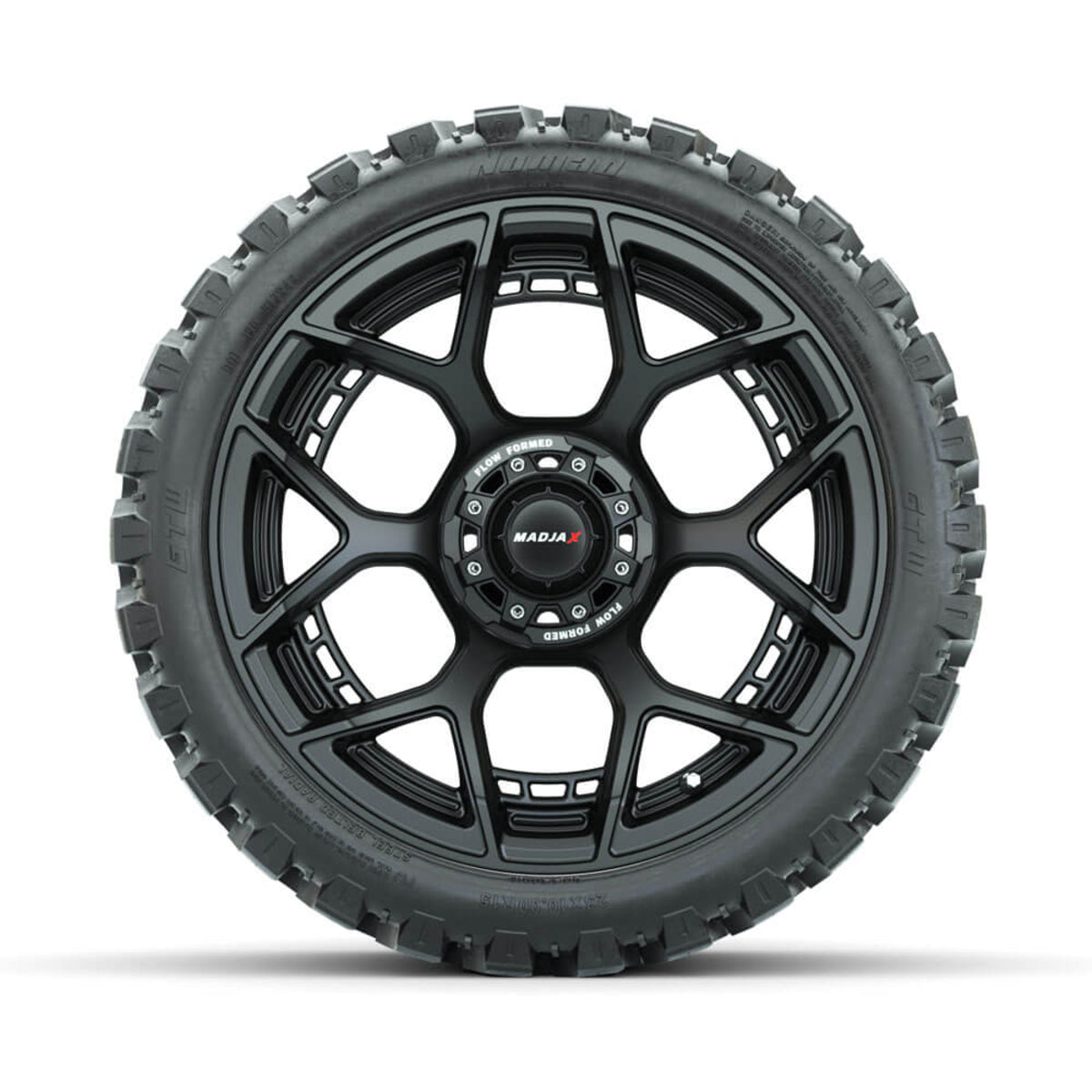 Set of (4) 15" MadJax® Flow Form Evolution Matte Black Wheels with GTW® Nomad Off Road Tires