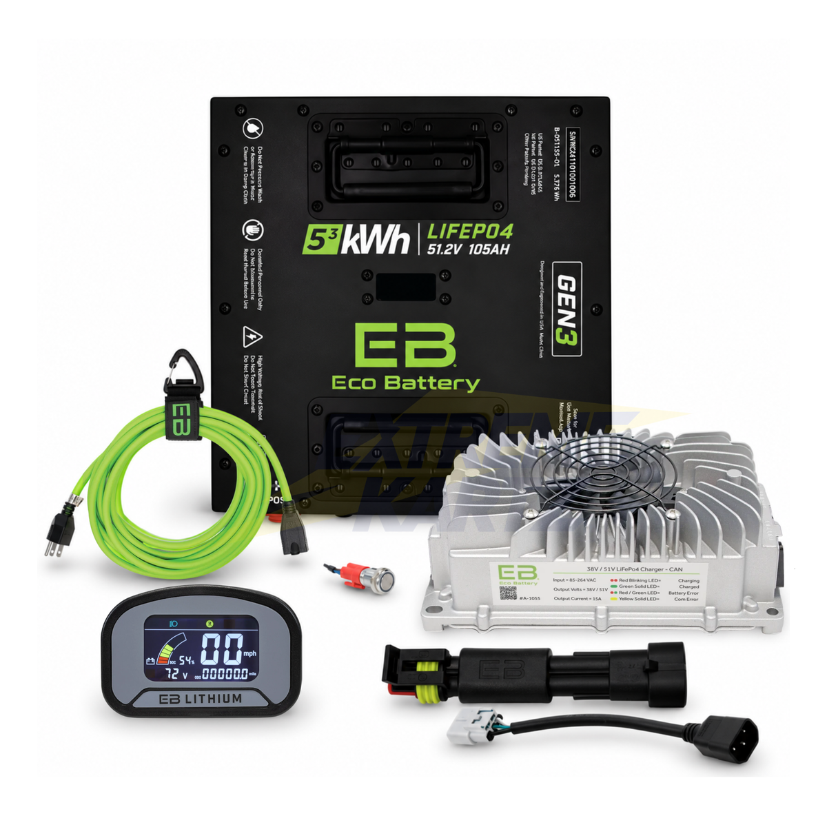 Eco Battery 48V 105Ah Thru-Hole Bundle - Select your Cart