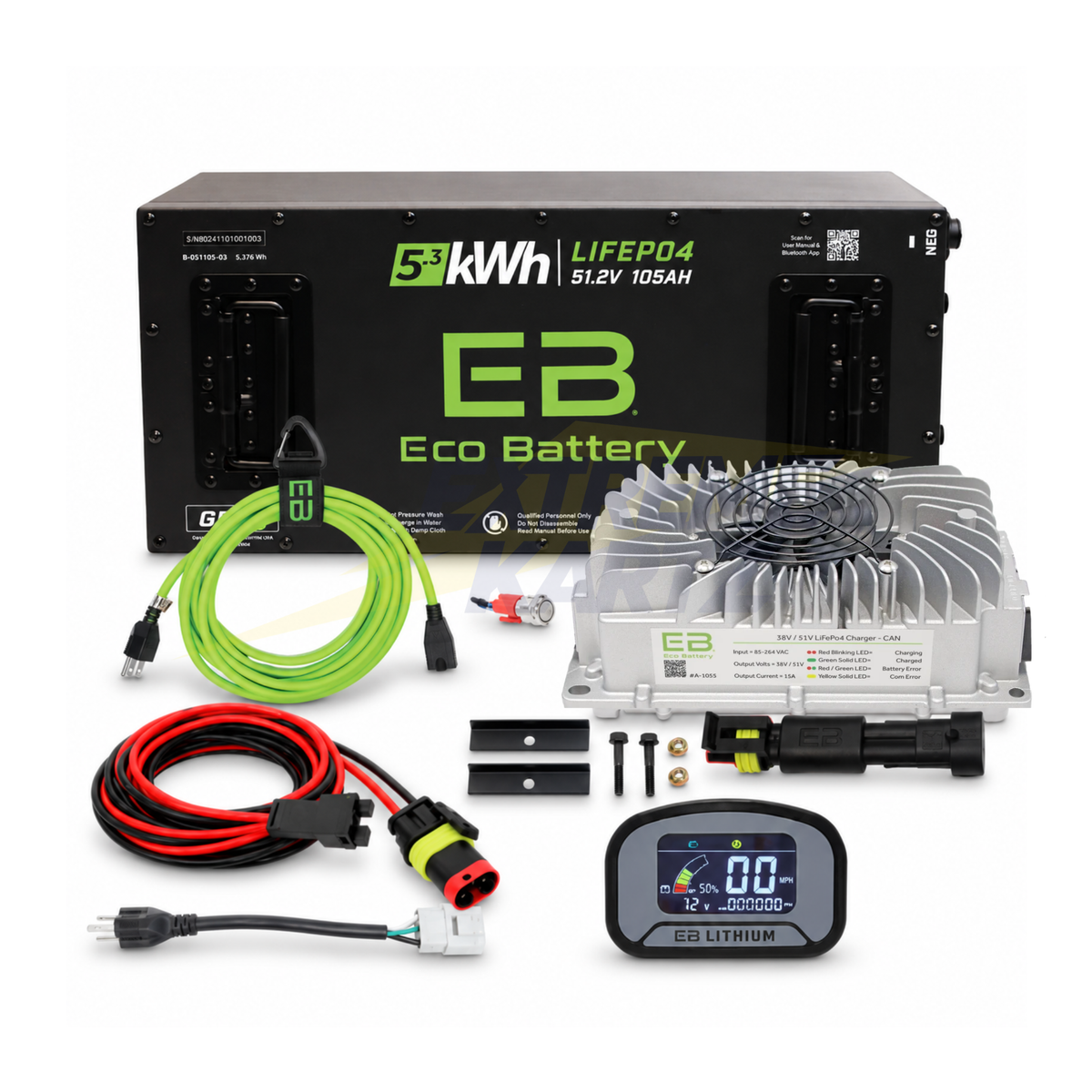 Eco Battery 48V 105Ah Skinny Bundle - Select your Cart