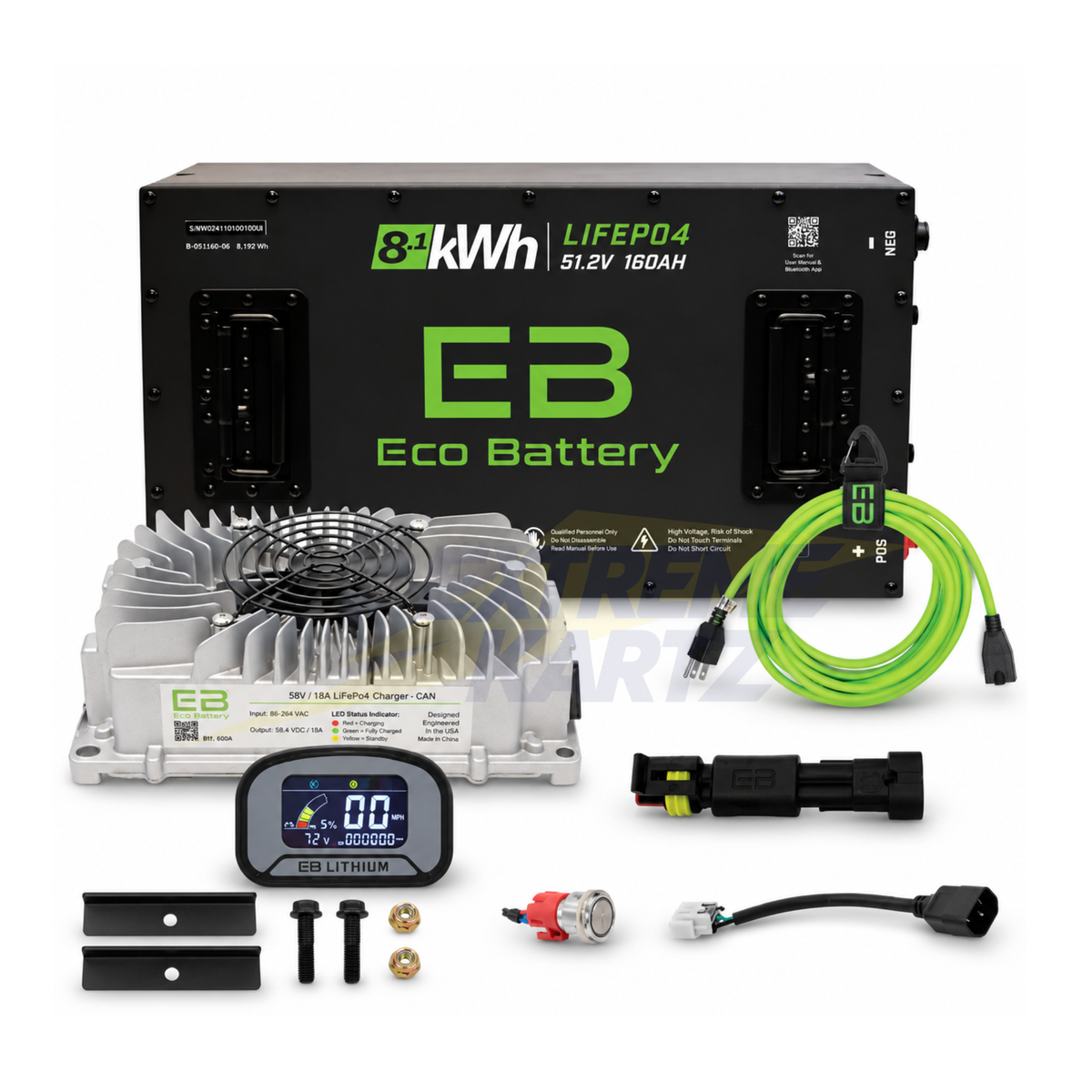 Eco Battery 48v 160ah Lithium Bundle Kit - Select your Cart