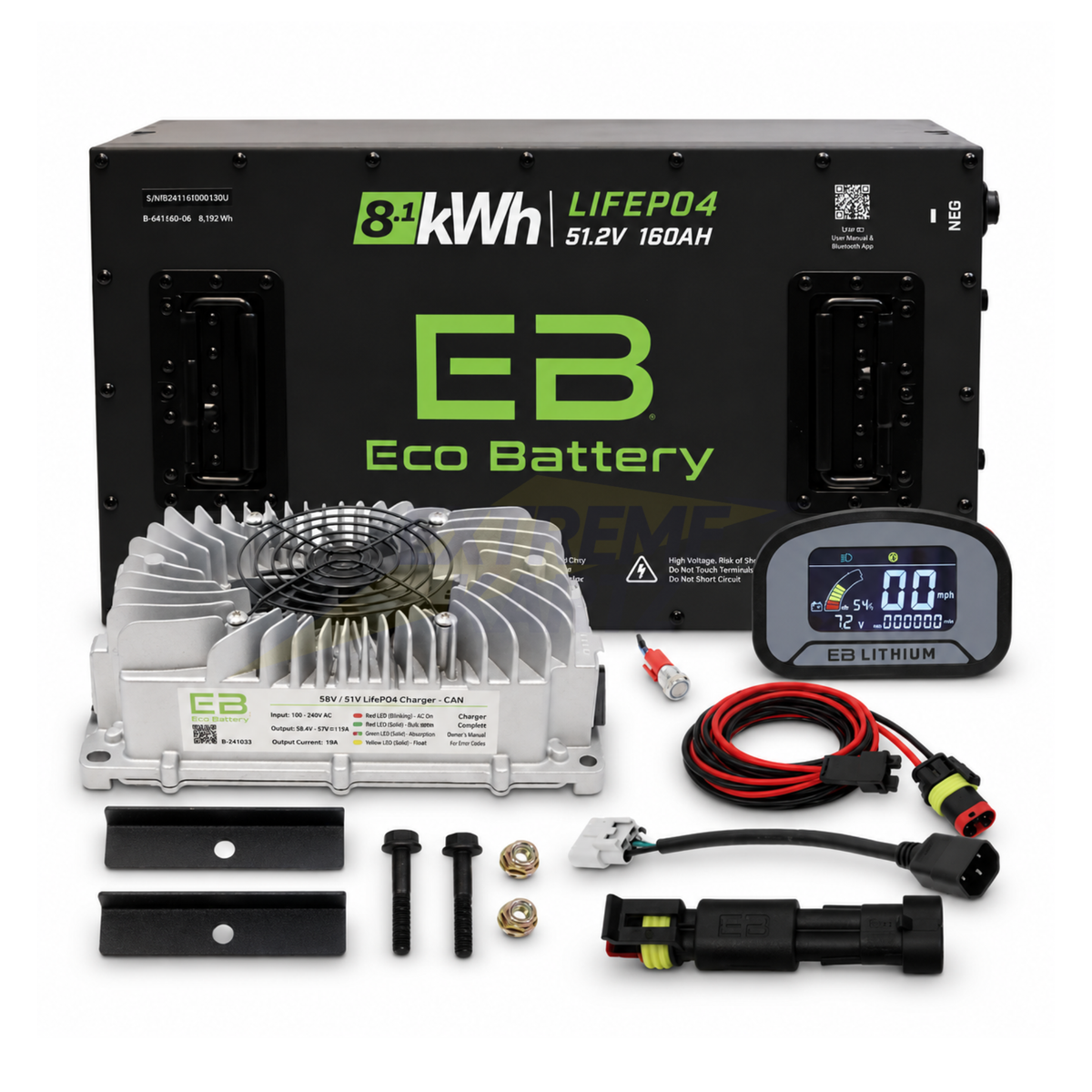 Eco Battery 48v 160ah Lithium Bundle Kit - Select your Cart