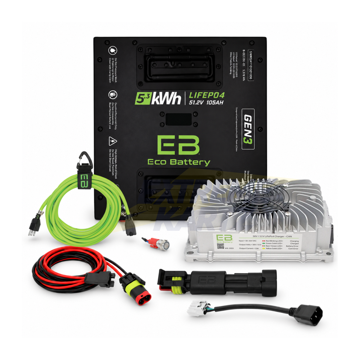 Eco Battery 48V 105Ah Thru-Hole Bundle - Select your Cart