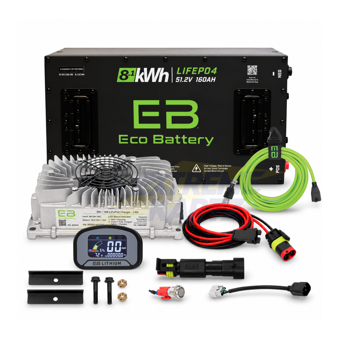 Eco Battery 48v 160ah Lithium Bundle Kit - Select your Cart