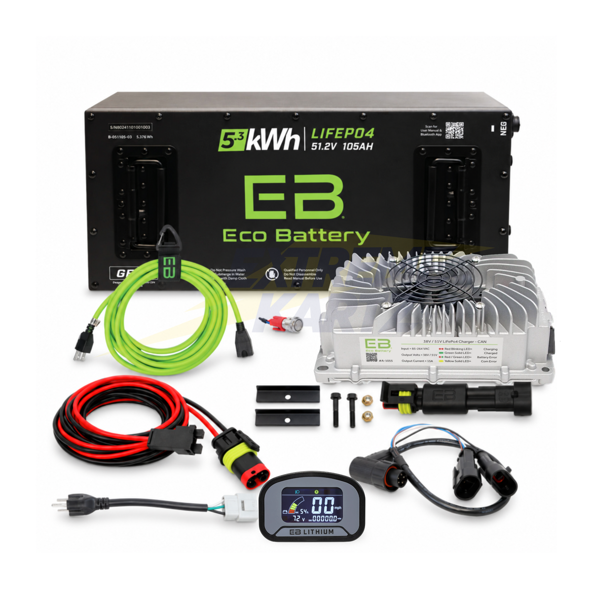 Eco Battery 48V 105Ah Skinny Bundle - Select your Cart