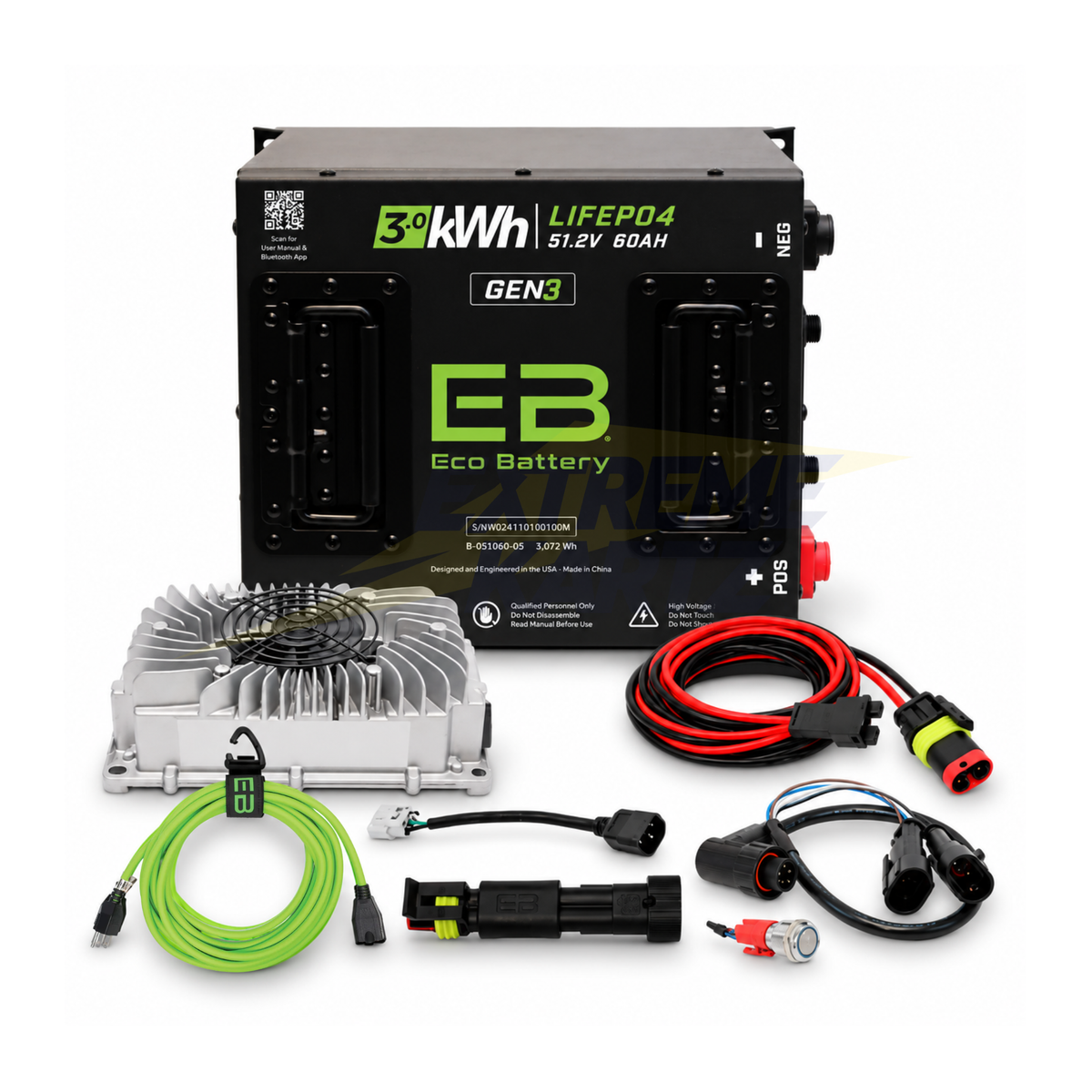 Eco Battery 48V 60Ah Lithium Bundle Kit