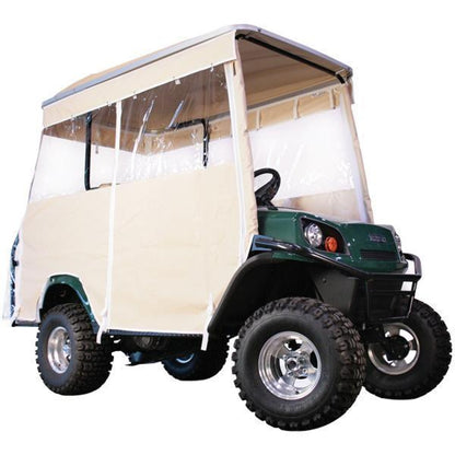 Ivory 4-Passenger Track Style Vinyl Enclosure For Club Car Villager w/Factory Top