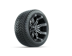 12 GTW Tempest Black and Machined Wheels with 18 Mamba Street Tires  Set of 4