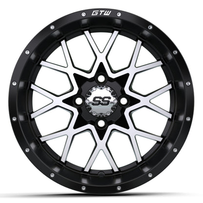 Vortex 2 Wheel, 14X7, Matte Black/Matte Machined