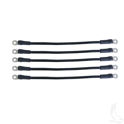 Battery Cable SET, Includes (5) 12" 6 gauge, Club Car 36V 81+, Yamaha G2/G8/G9 36V 85-94