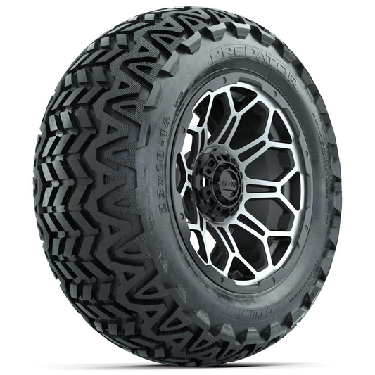 Set of (4) 14 in GTW Bravo Wheels with 23x10-14 GTW Predator All-Terrain Tires