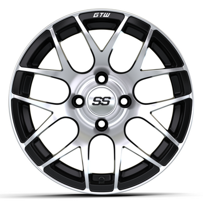 GTW Pursuit 14x7 Machined Black Wheel