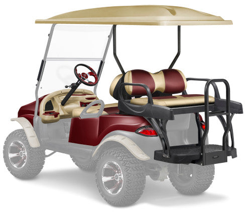 Doubletake Precedent Complete Black Golf Cart Refurbish Kit Phantom 8 Piece Upgrade Kit  with MAX6 CRUZ Rear Seat