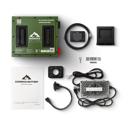Bedrock Battery 36V 105Ah Lithium Conversion Kit Inclusion with Touch Display Charge Meter