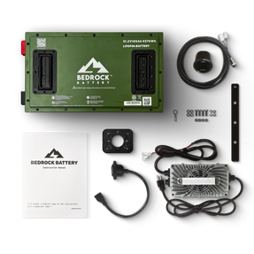 Bedrock Battery 48V 105Ah Slim Lithium Conversion Kit Inclusion with Round Charge Meter for TXT / RXV