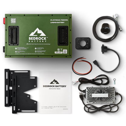 Bedrock Battery 48V 150Ah Lithium Conversion Kit Inclusion with Round Charge Meter - Yamaha Drive / Drive 2