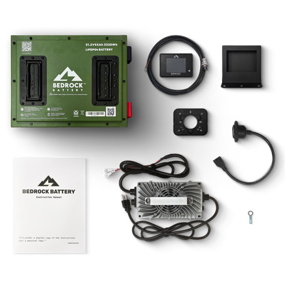 Bedrock Battery 48V 65Ah Lithium Conversion Kit Inclusion with Touch Display Charge Meter