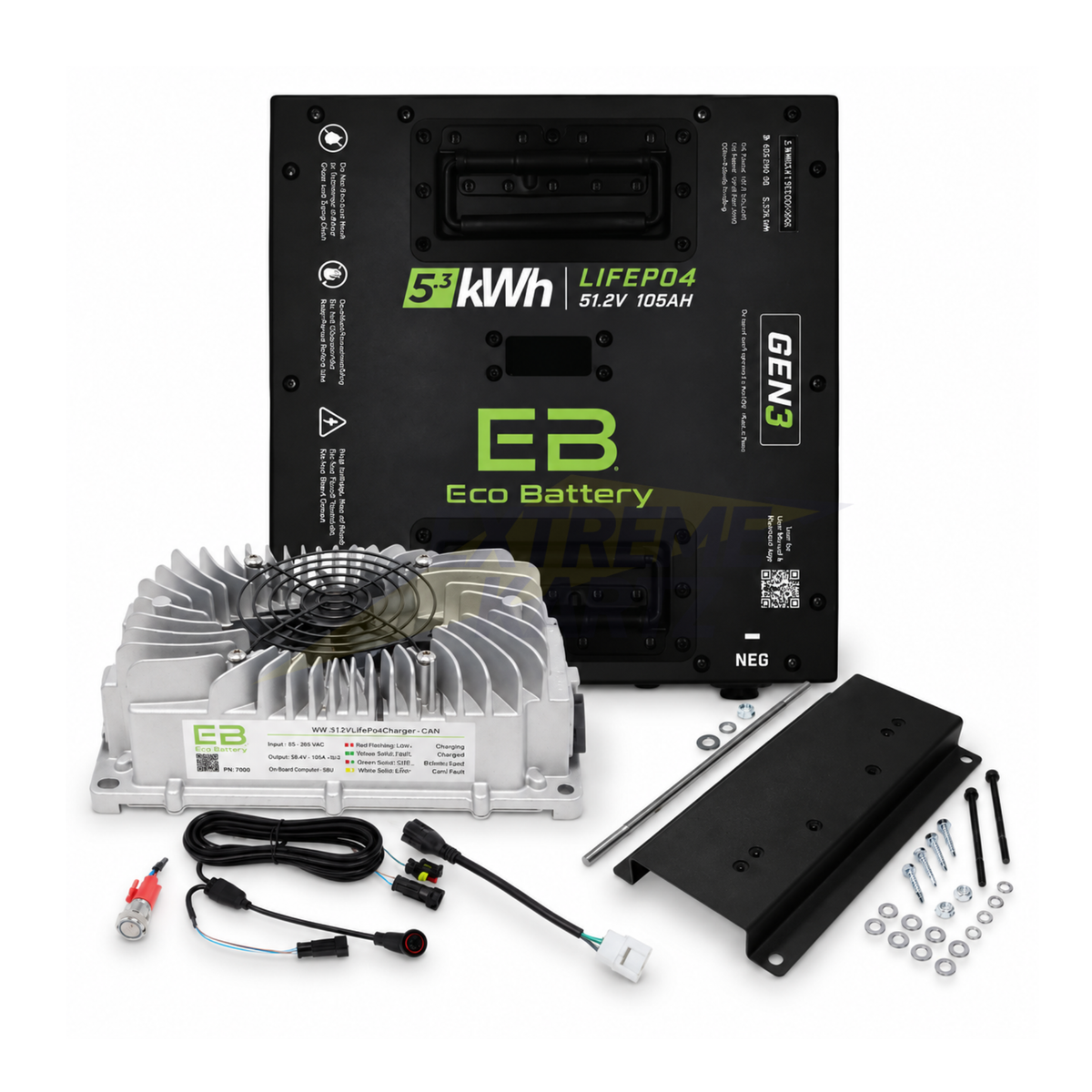Eco Battery 48V 105Ah Thru-Hole Bundle - Select your Cart