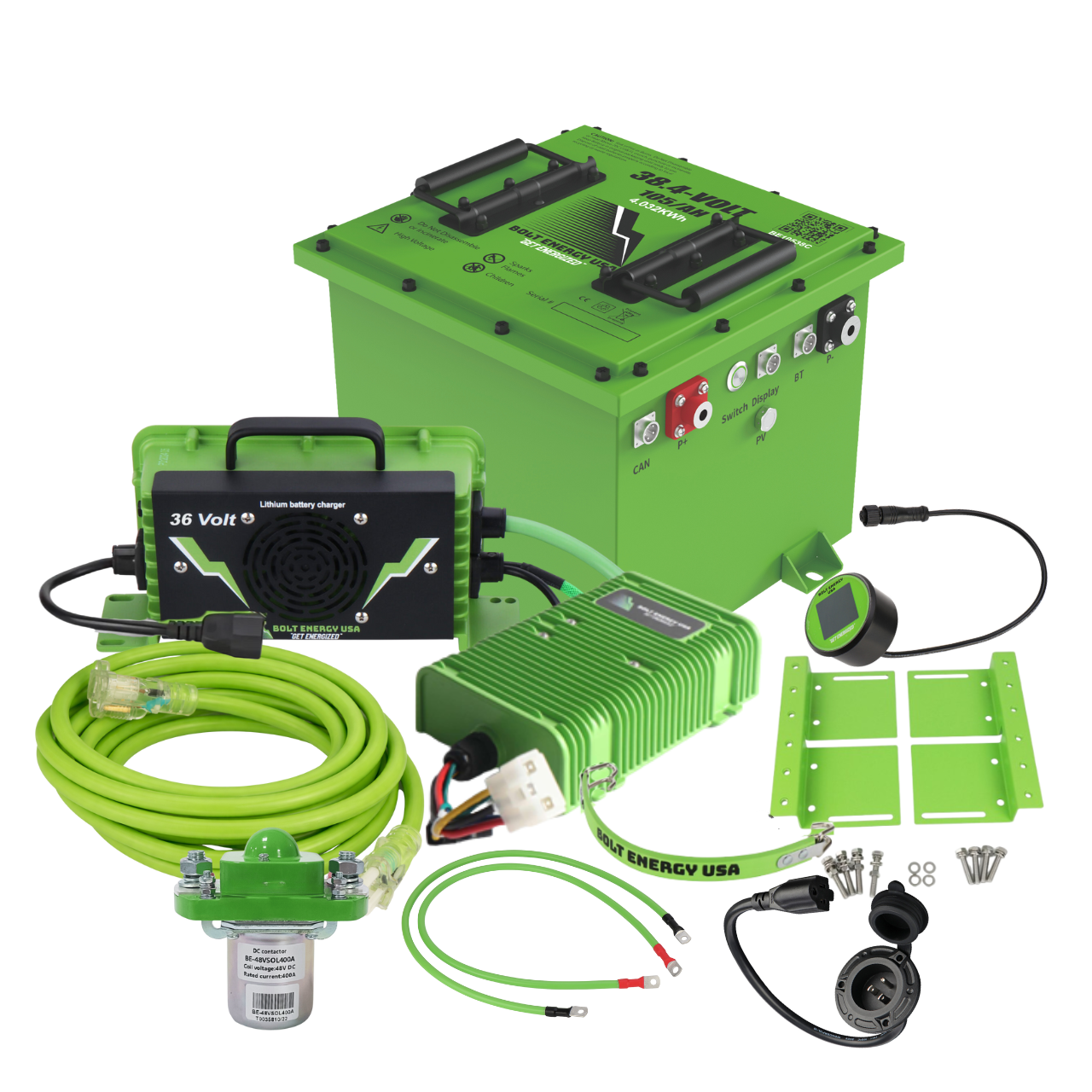 Bolt Energy 105AH 36 Volt CLASSIC Golf Cart Lithium Battery - Professional or Standard Kit