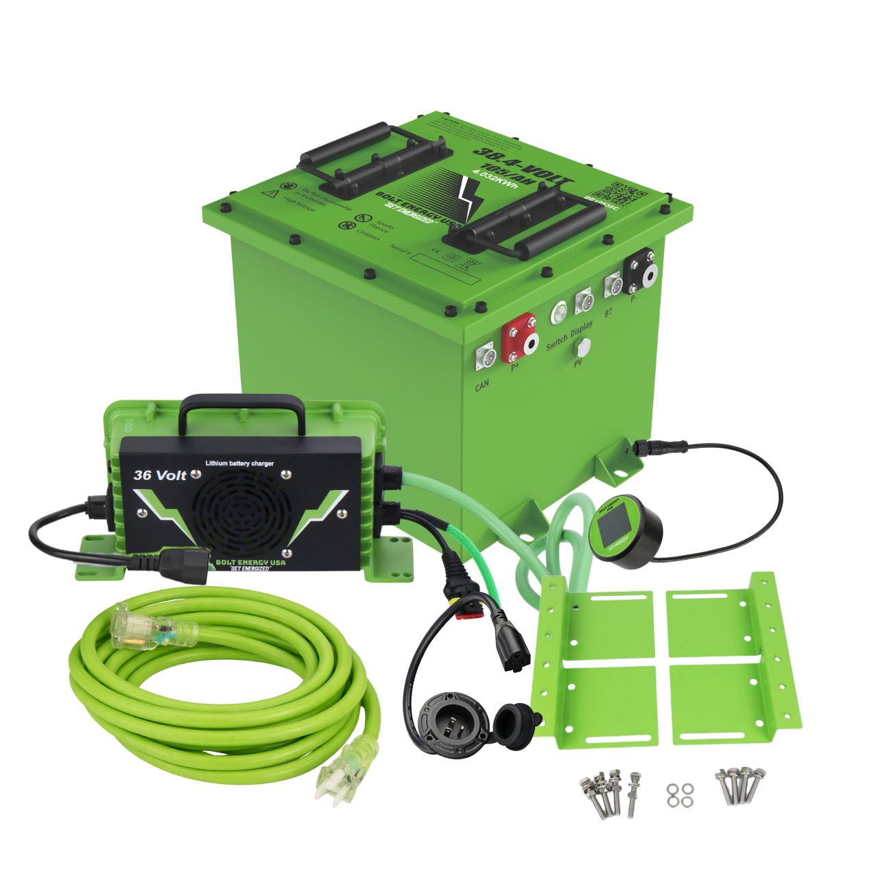 Bolt Energy 105AH 36 Volt CLASSIC Golf Cart Lithium Battery - Professional or Standard Kit