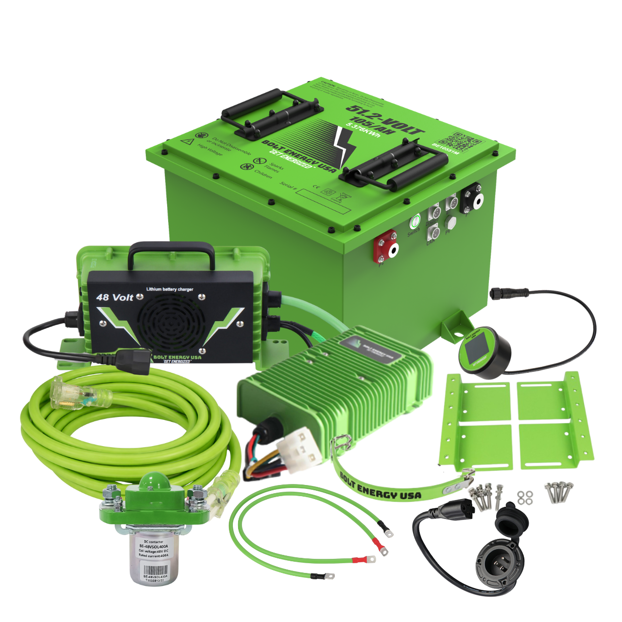 Bolt Energy 105AH 48 Volt MINI Golf Cart Lithium Battery - Professional or Standard Kit