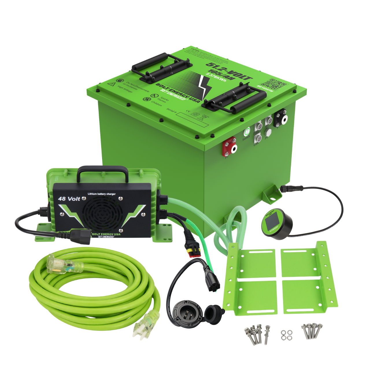 Bolt Energy 105AH 48 Volt MINI Golf Cart Lithium Battery - Professional or Standard Kit