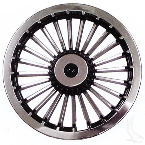 Wheel Cover, 8" Turbine Black/Silver standard 8" wheels