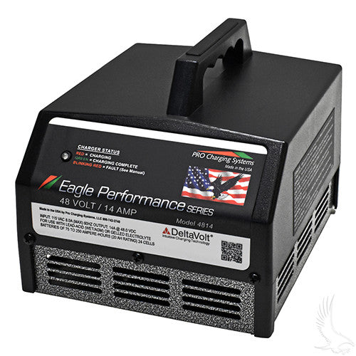 Battery Charger, Eagle Performance Series, 36V-48V Auto Ranging Voltage 15A, w/o DC Cord