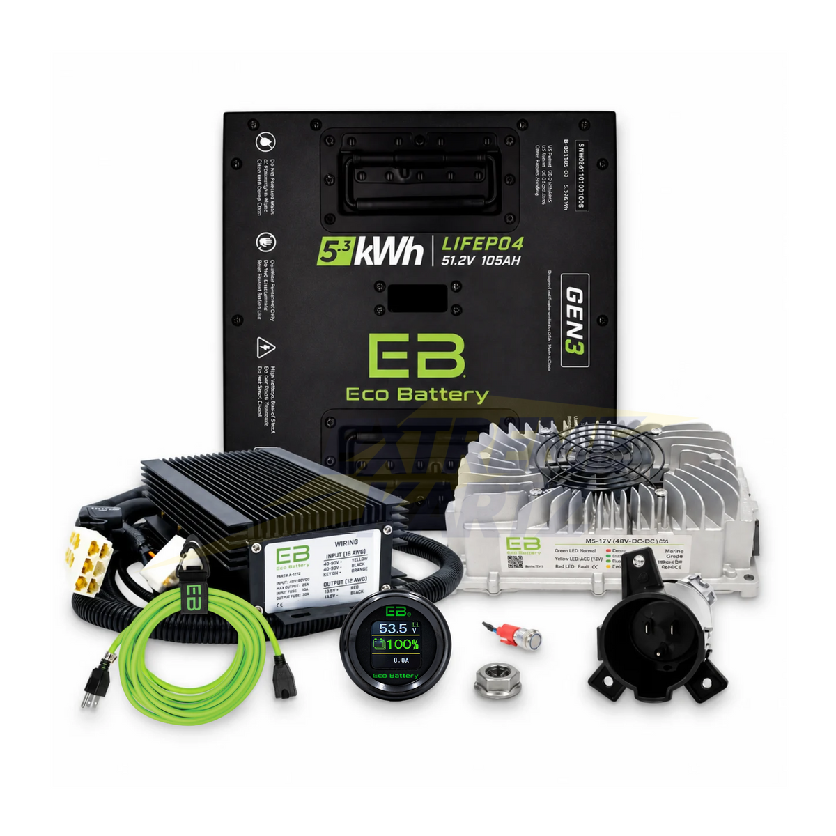 Eco Battery 48V 105Ah Thru-Hole Bundle - Select your Cart