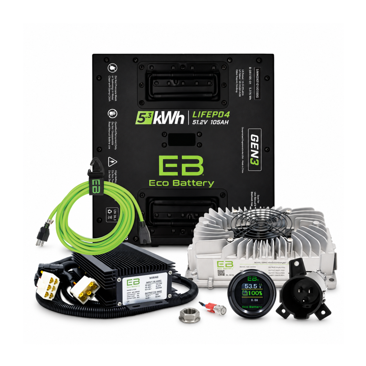 Eco Battery 48V 105Ah Thru-Hole Bundle - Select your Cart