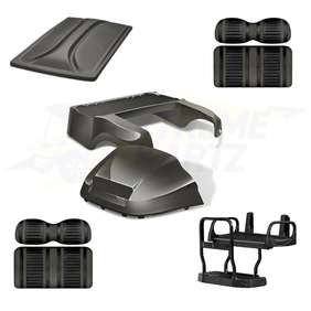 Precedent Factory Style 5pc Upgrade Kit-Doubletake Body Kit - Graphite
Doubletake Extreme Seat -Black/Graphite
Doubletake 80" Top - Graphite
Doubletake Rear Seat Kit - Max5 (without cupholder)